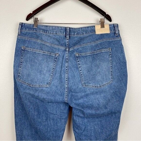 Everlane Plus Curvy Cheeky Straight Leg High Rise Jeans Raw Hem Size 35 NWOT - Picture 7 of 11
